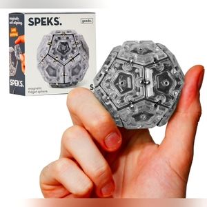 Speks Geode Magnetic Fidget Sphere, Pentagons, Fun Desk Toy